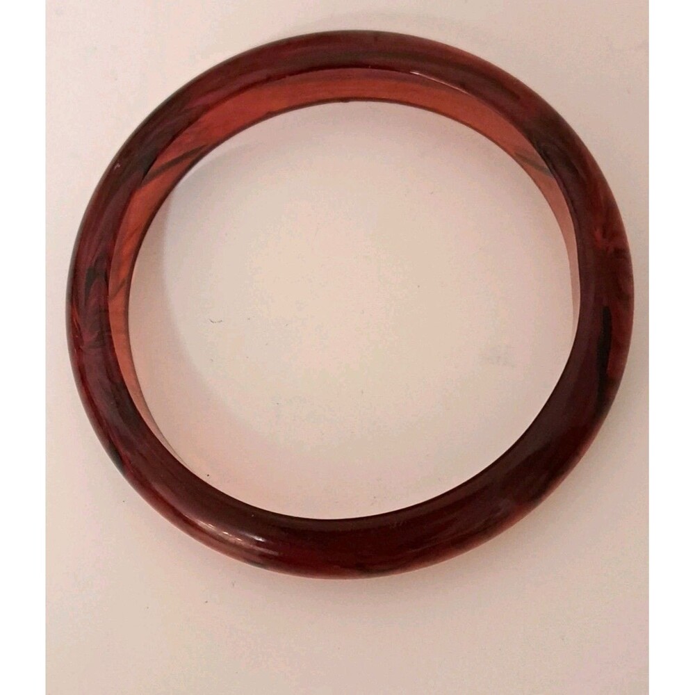 Vintage Cognac Colored Plastic Bangle Bracelet